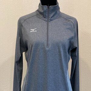 Mizuno Performance  Women's Long Sleeve Size Small Athletic Wear 1/4 Zip Pockets